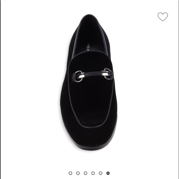 Saks Fifth Avenue Velvet Loafers w/ Buckle - Black - Picture 3 of 5